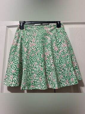 Rosa Clothing Green & Pink Floral Tennis Skort Preppy NWT Women’s Size S